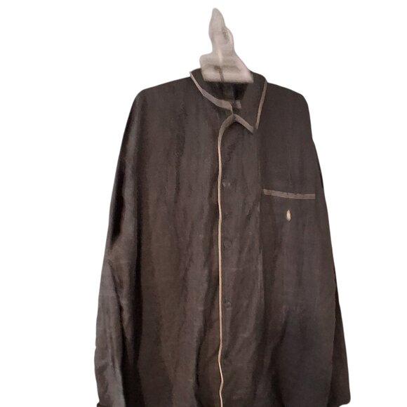 Polo Ralph Lauren pajamas mens M L gray plaid flannel top=nwt pants EUC - Picture 2 of 6